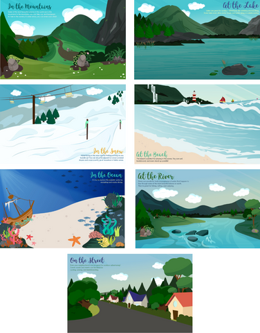 Background Pages from Outdoor Sports Sticker Adventure