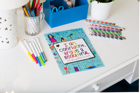 I Am Confident, Brave & Beautiful: A Coloring Book for Girls from Hopscotch Girls