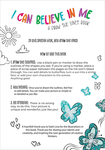 I Can Believe In Me Instructions Page