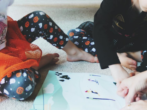 Girls Playing with Outdoor Sports Sticker Adventure