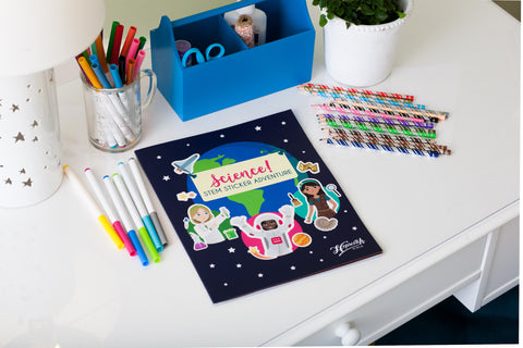 Science! STEM Sticker Adventure from Hopscotch Girls on a Desk